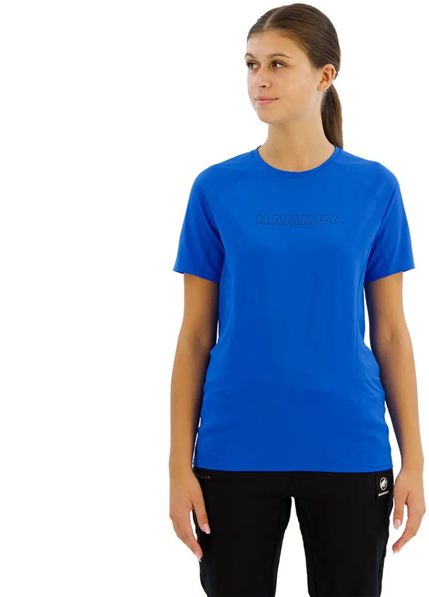 Mammut Selun Fl Logo T-shirt Met Korte Mouwen Blauw XS Vrouw