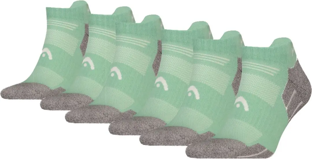 HEAD Wandelsokken All Climates Hiking Sneaker - 6 paar - Lage Hiking Sokken -Licht Groen - Maat 35/38