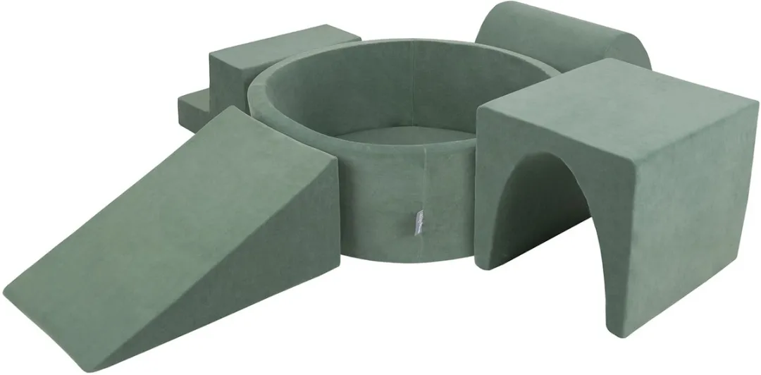 KiddyMoon Spielplatz Velvet Bällebad 300 Bollen - Bosgroen