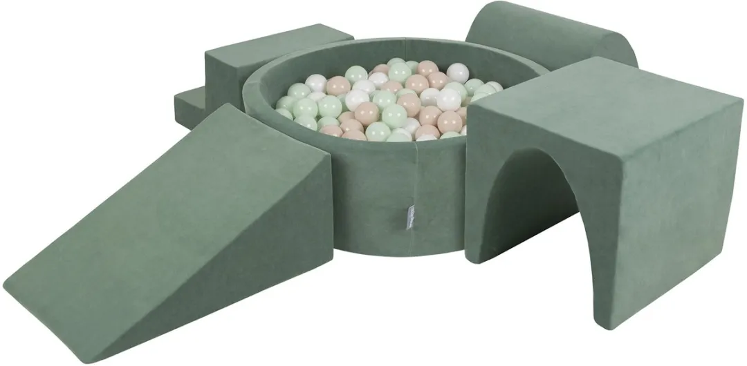 KiddyMoon Spielplatz Velvet Bällebad 300 Bollen