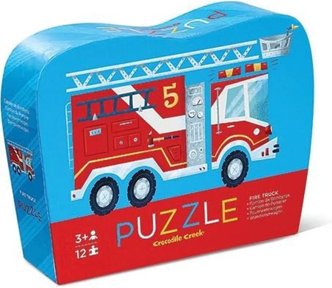 Crocodile Creek Rode Brandweerwagen Puzzel - 12 Stuks CC41158