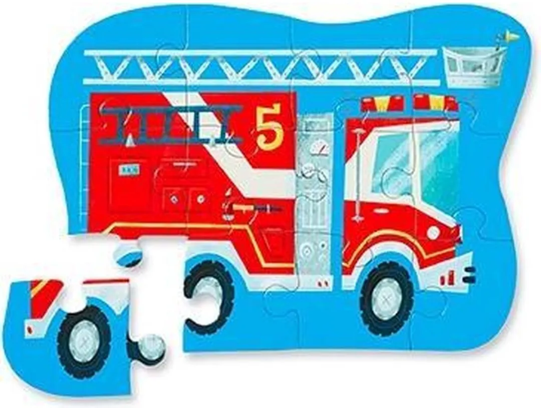 Crocodile Creek Rode Brandweerwagen Puzzel - 12 Stuks CC41158