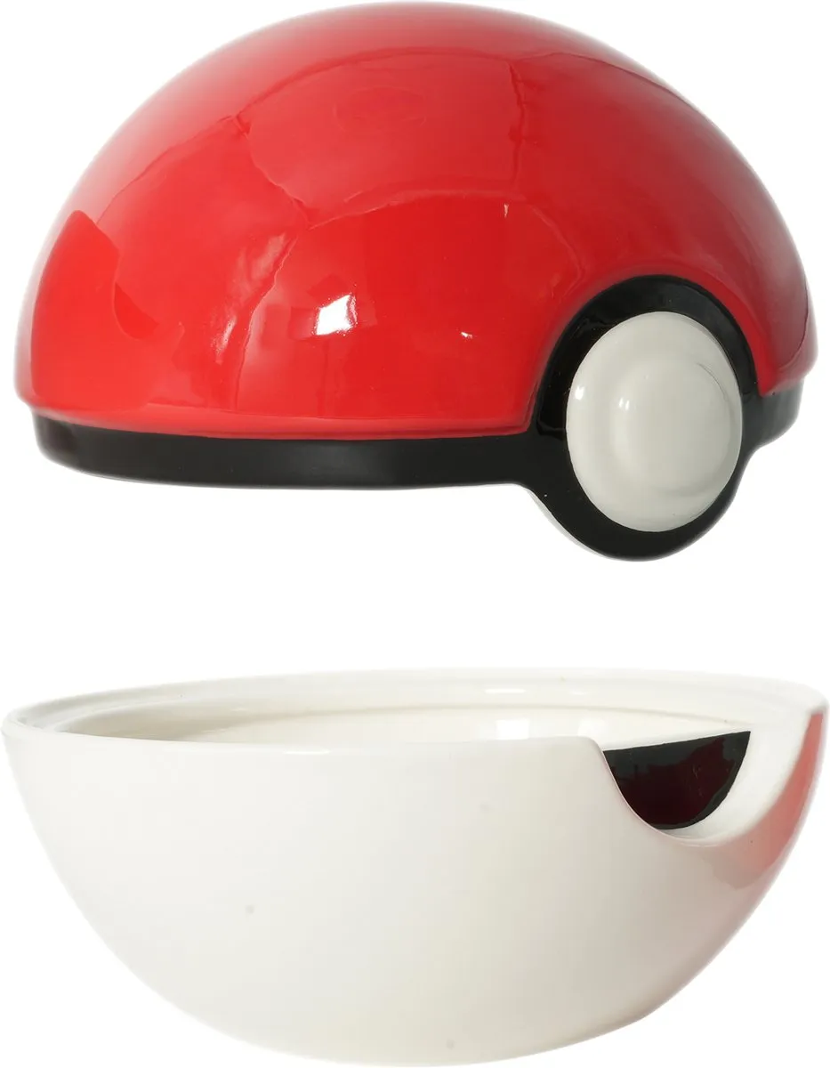 Casio Pokémon Pokéball Koekjestrommel - Rood/Wit/Zwart