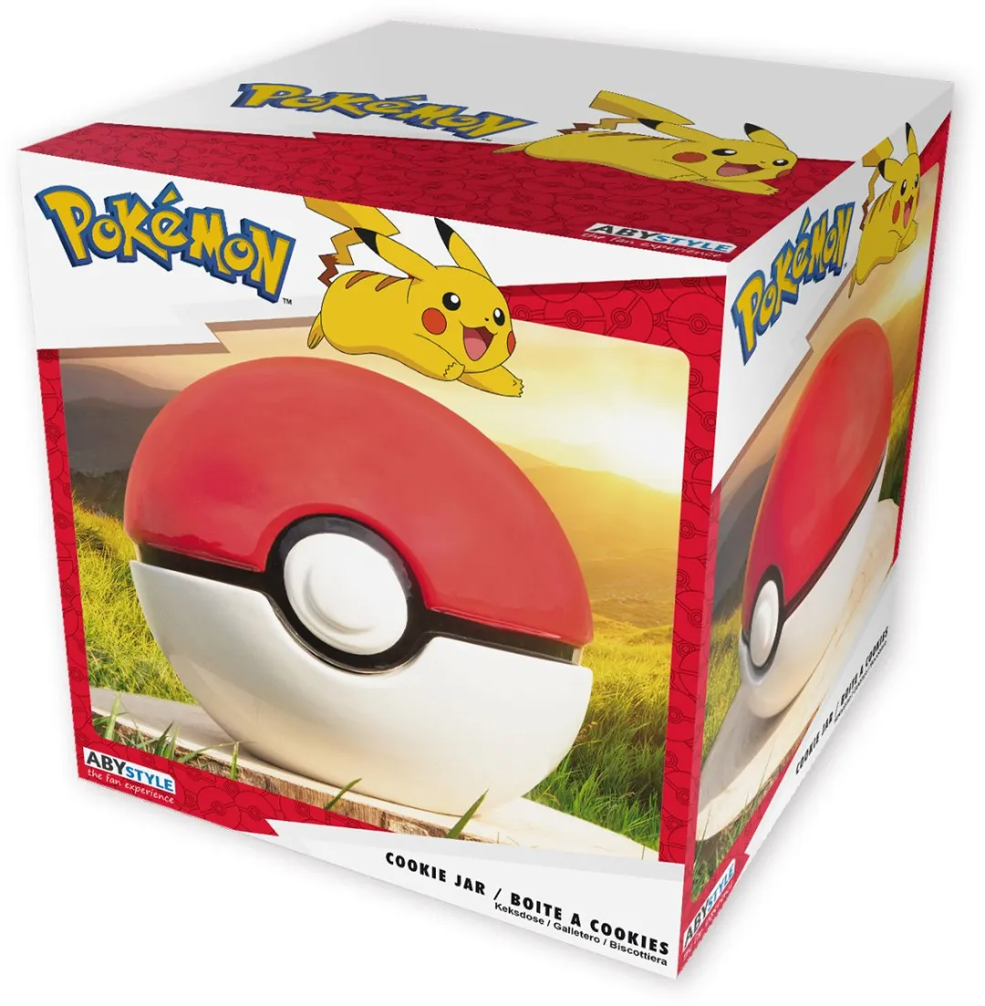 Casio Pokémon Pokéball Koekjestrommel - Rood/Wit/Zwart