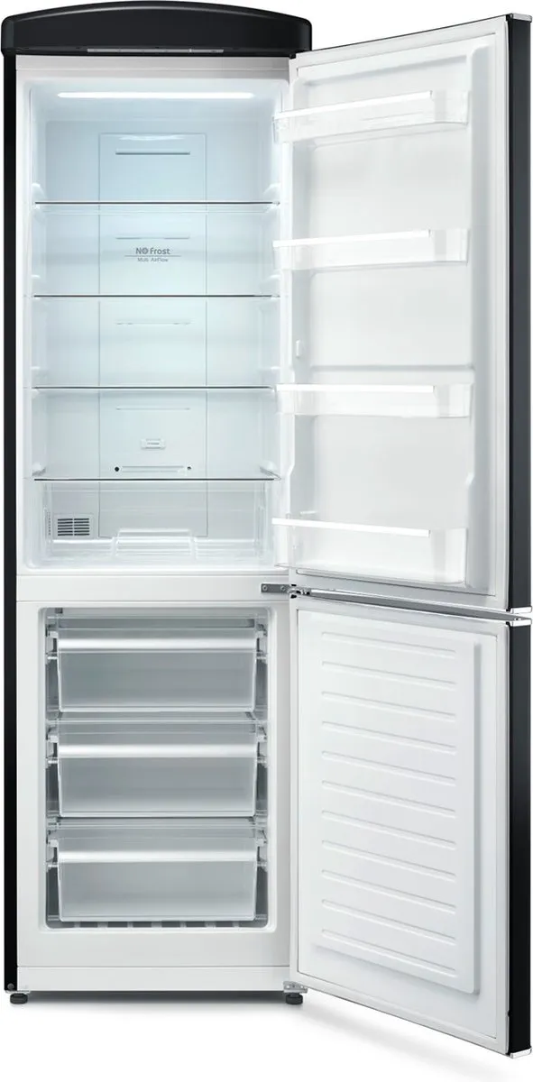 Severin RKG 8998 Retro Koelkast Vriescombinatie 315L - Zwart
