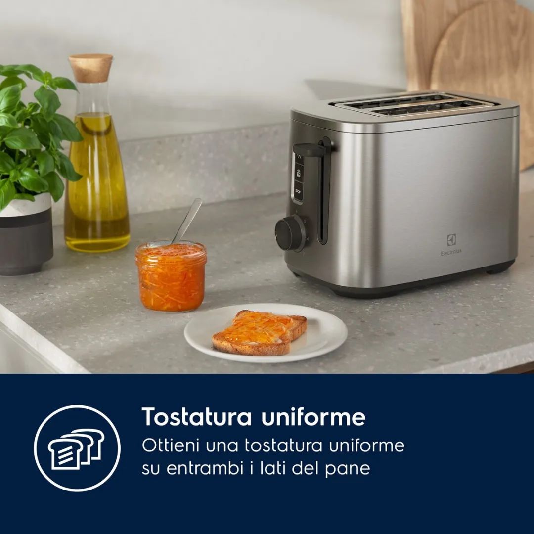 Electrolux E5T1-4ST Broodrooster 2 Sneden 800W - Roestvrijstaal