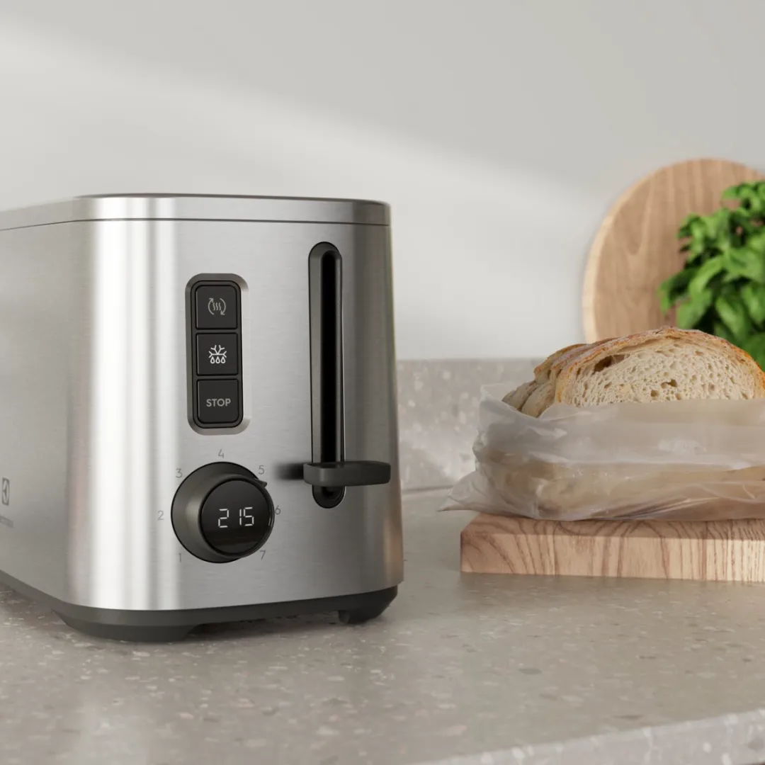 Electrolux E5T1-4ST Broodrooster 2 Sneden 800W - Roestvrijstaal