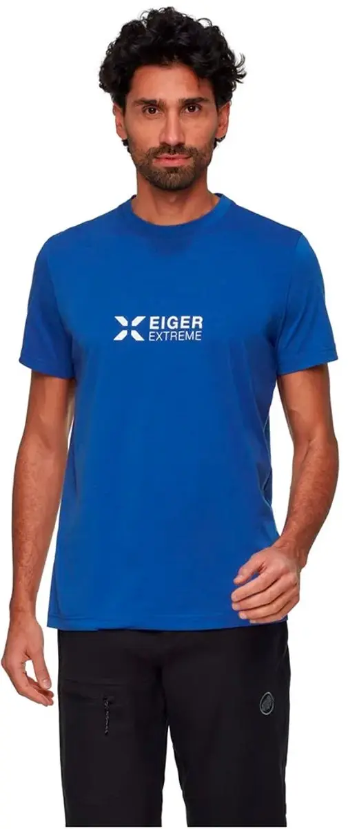 Mammut Eiger Logo T-shirt Met Korte Mouwen Blauw M Man