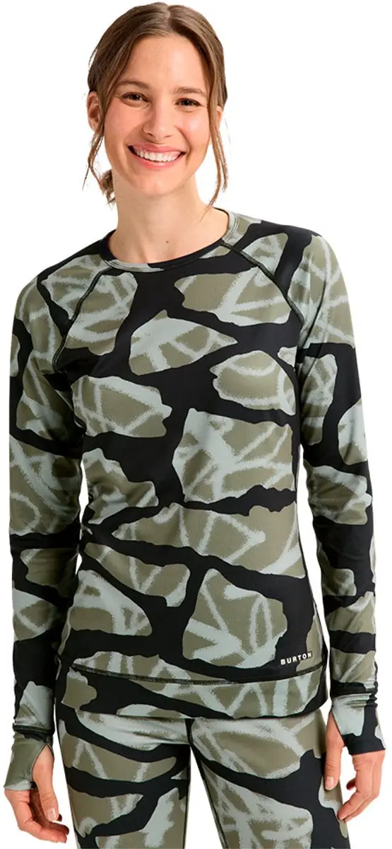 Burton Lightweight X Crew Lange Mouwen Basislaag Groen M Vrouw