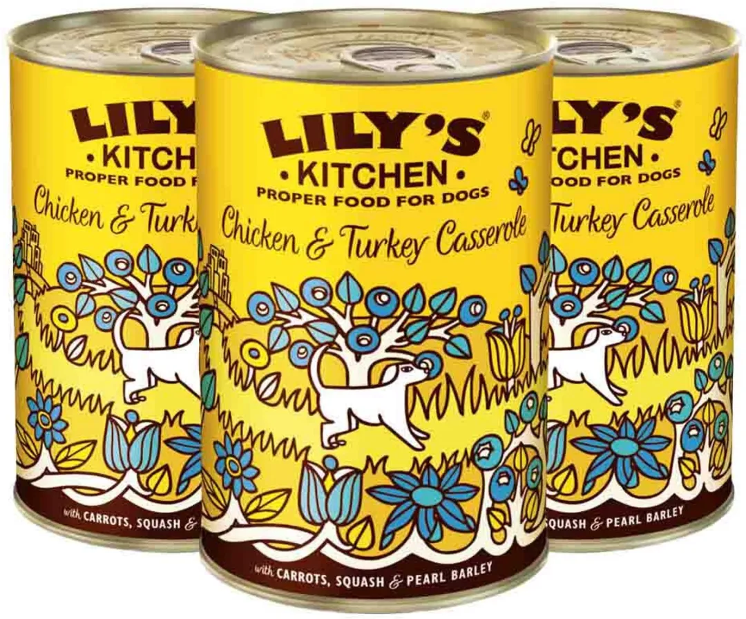 Lily's Kitchen Hondenvoer Nat Casserole Kip & Kalkoen - 3 x 400 gr - Voordeelverpakking
