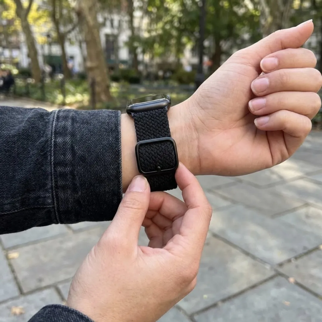 NUVEX Horlogeband Apple Watch 38-42mm - Beige/Zwart - 2 Stuks