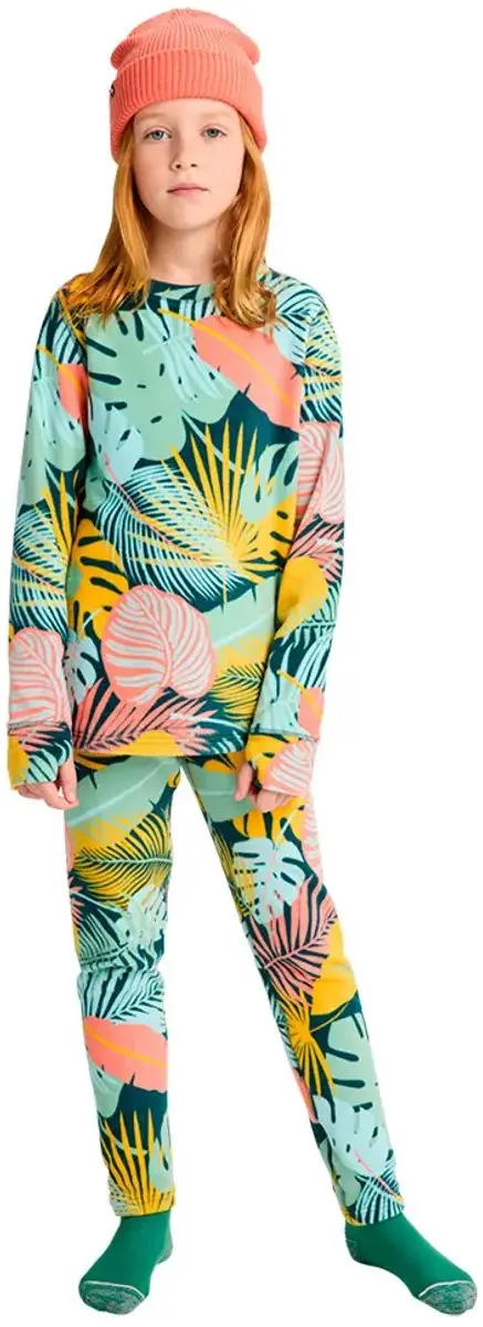 Burton Heavyweight Fleece Lange Mouwen Basislaagset Groen 10 Years Kinderen