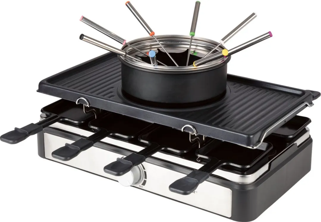 Silvercrest Gourmetset Raclette/Fondue/Grillapparaat 1400W