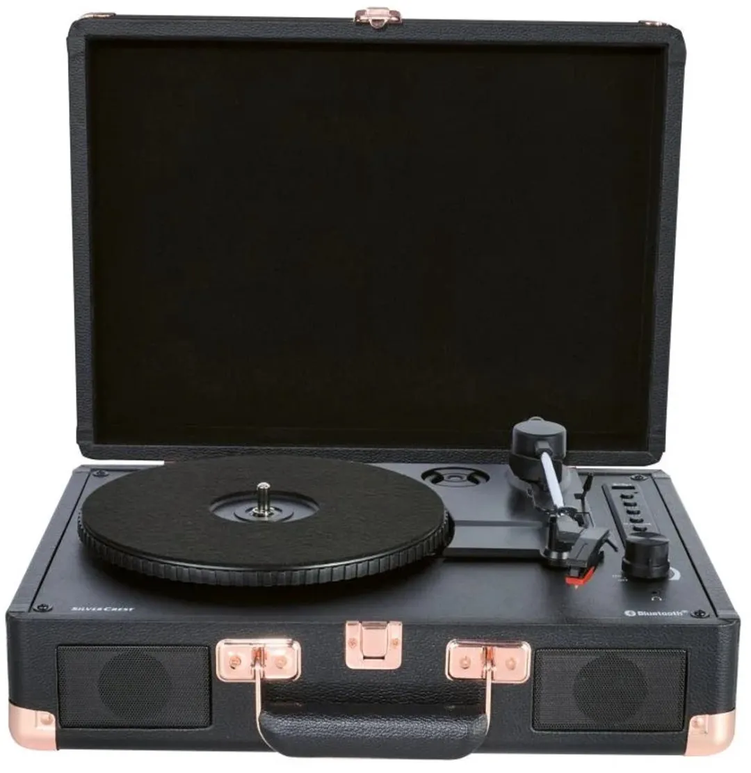 Silvercrest Bluetooth Kofferplatenspeler - Riemaandrijving - Zwart