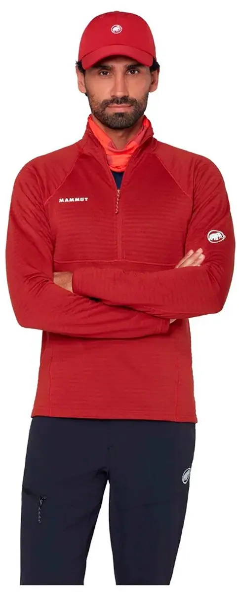 Mammut Taiss Ml Sweatshirt Met Halve Rits Rood XL Man