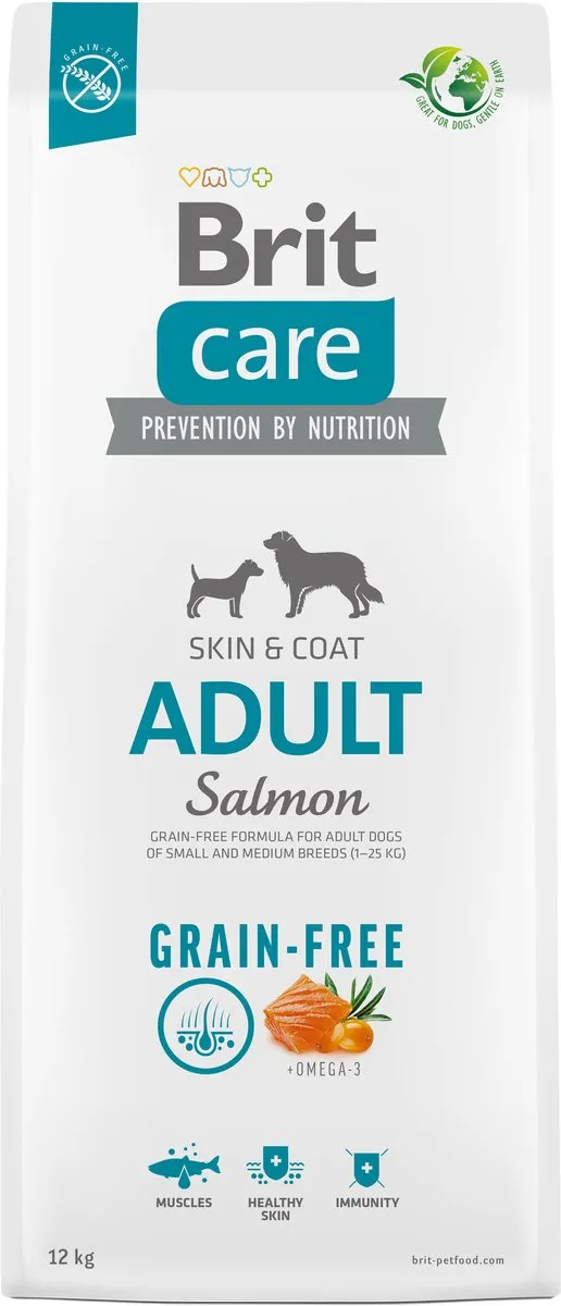 Brit Care Dog Graanvrij Volwassen Zalm 12kg