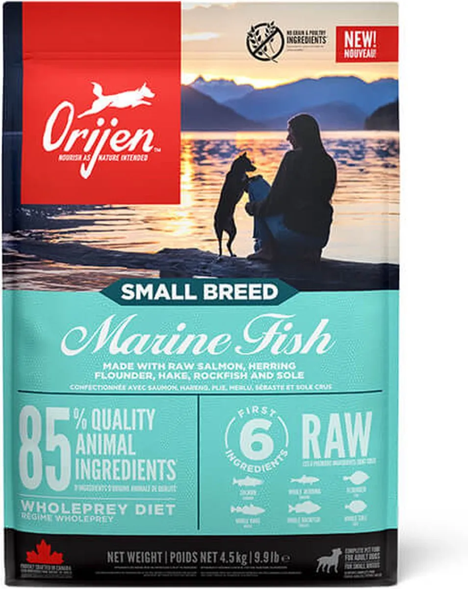 Orijen Whole Prey Small Breed Marine Fish Hondenvoer 4,5 kg - afbeelding 6 van 6