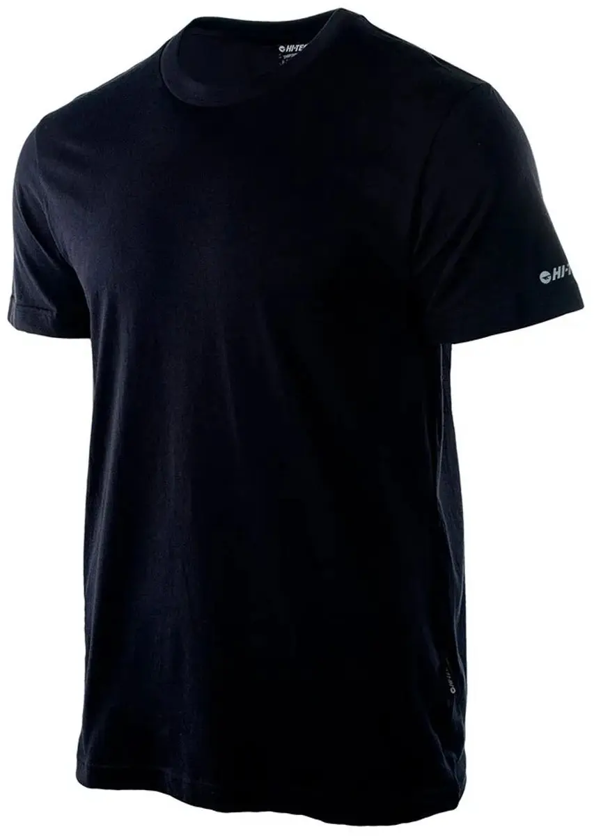 Hi-tec Plain T-shirt Met Korte Mouwen Zwart M Man