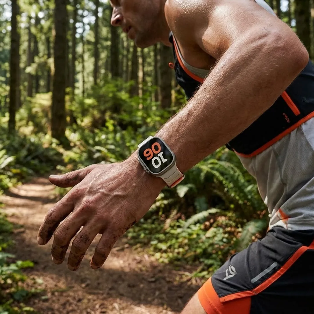 NUVEX Sterrenlicht Oranje Horlogeband Smartwatch - Apple Watch 38-42mm - Magnetisch Siliconen