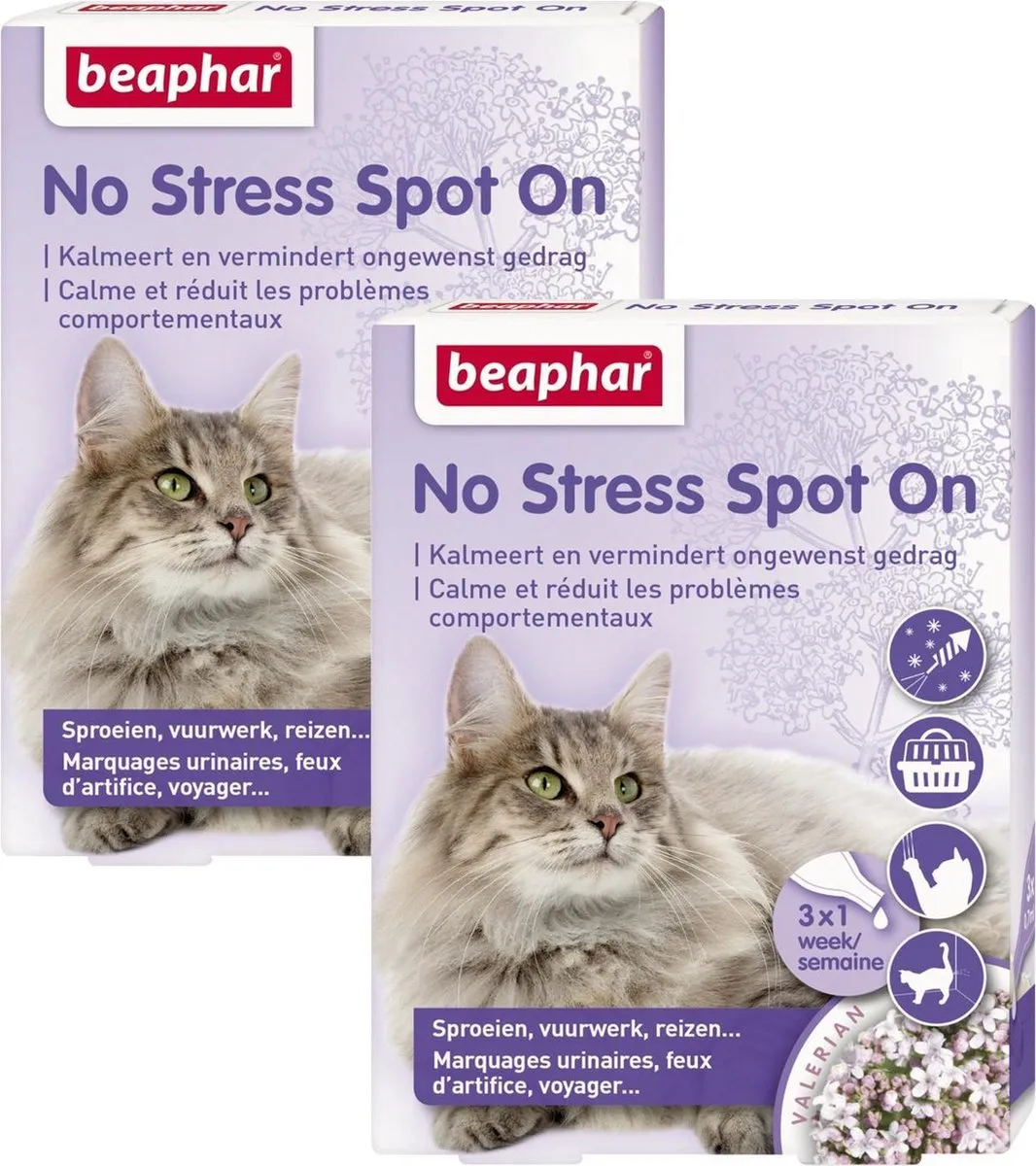 Beaphar No Stress Spot On Kat - 2 Pipetten