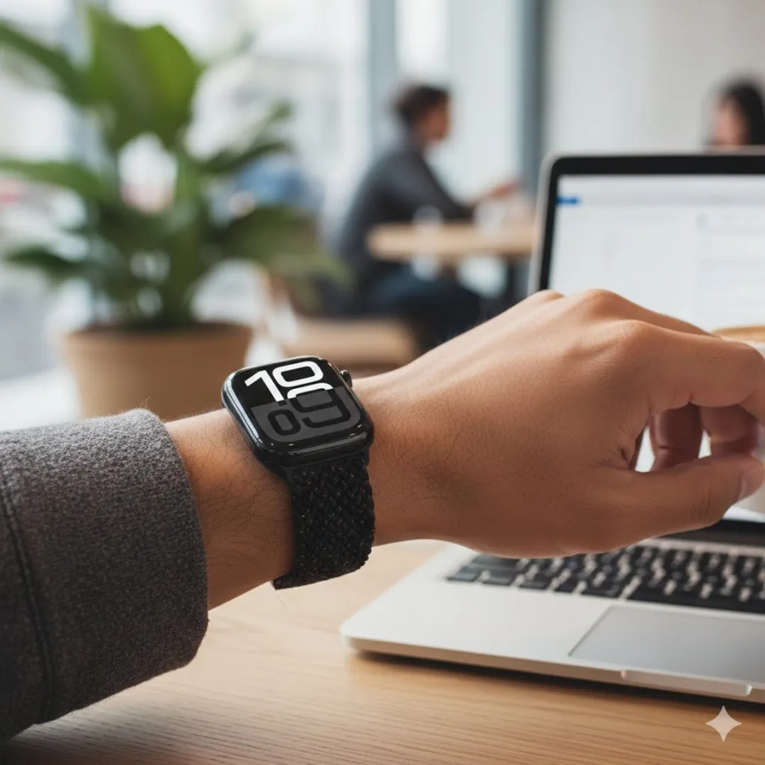 NUVEX Ruimte Zwart Horlogebandje Apple Watch - One Size