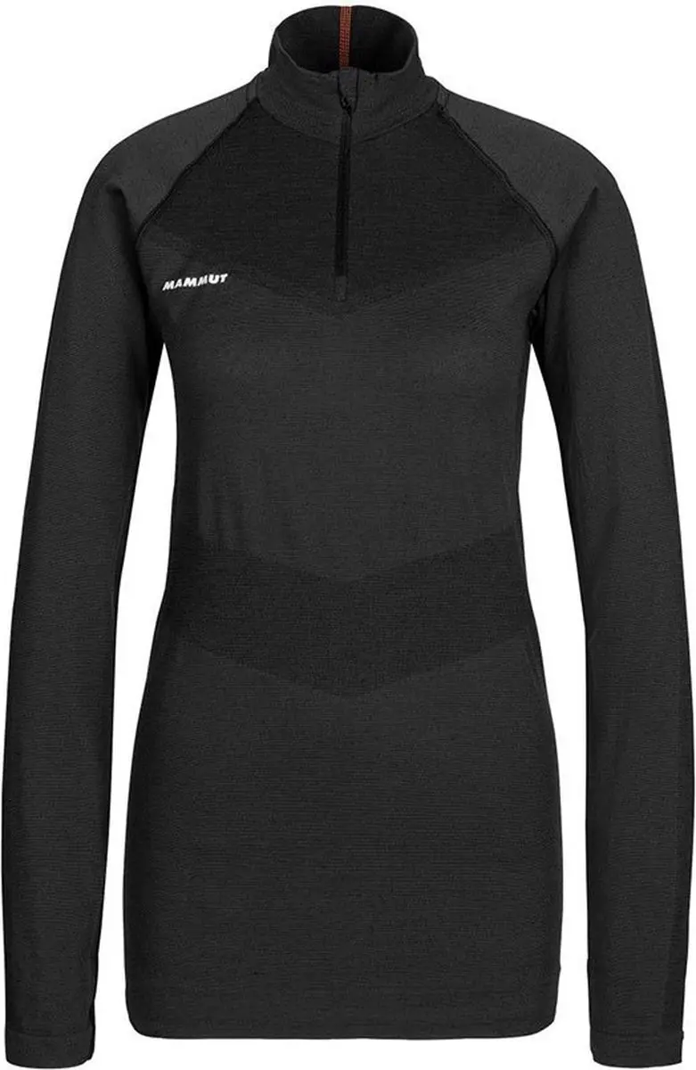 Mammut Trift Half Rits Lange Mouw T-shirt Zwart M Vrouw