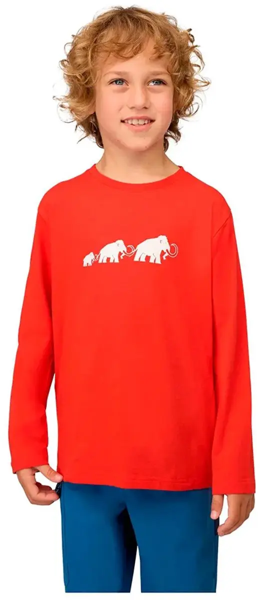 Mammut Core Logo T-shirt Met Lange Mouwen Rood 152 cm Jongen