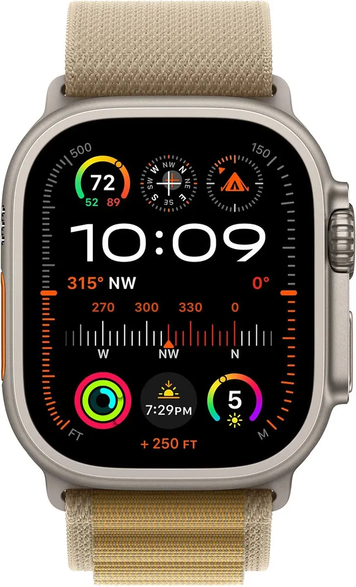 Apple Watch Ultra 2 GPS + Cellular 49mm - Natural Titanium - Tan Alpine Loop