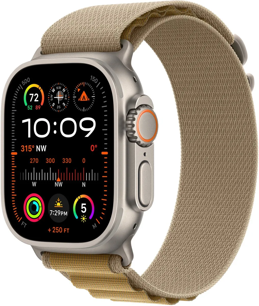 Apple Watch Ultra 2 GPS + Cellular 49mm - Natural Titanium - Tan Alpine Loop