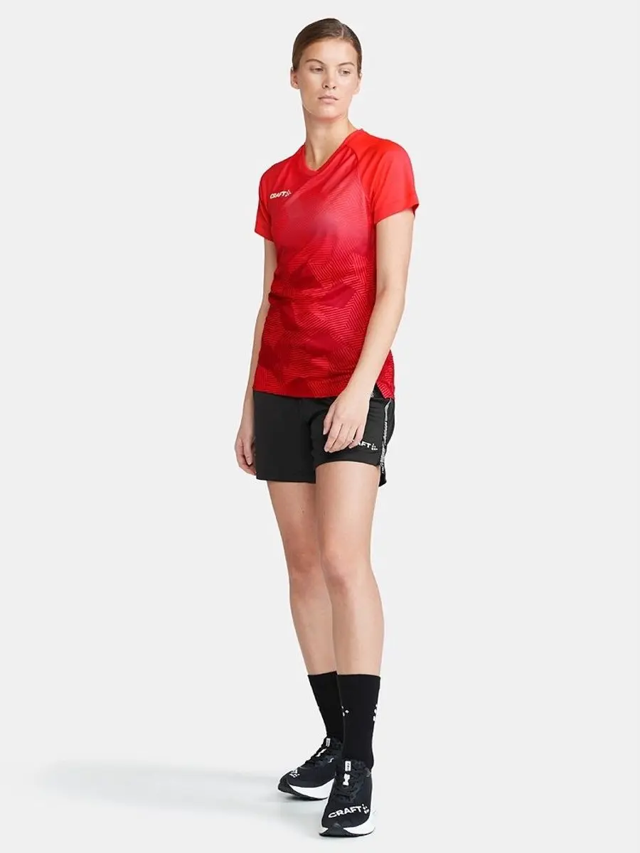 Craft Premier Fade Dames Shirt Korte Mouw - Rood - XL - afbeelding 2 van 6