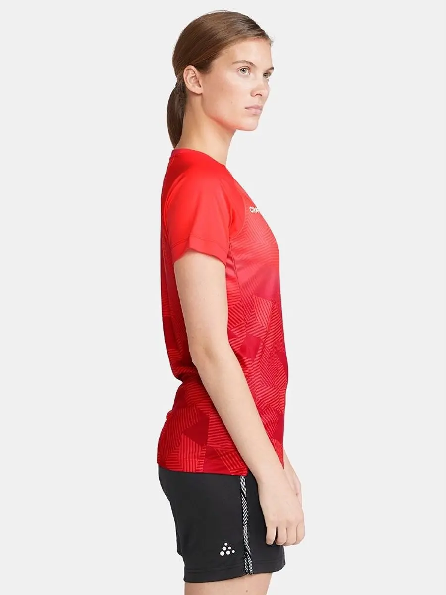 Craft Premier Fade Dames Shirt Korte Mouw - Rood - XL - afbeelding 3 van 6
