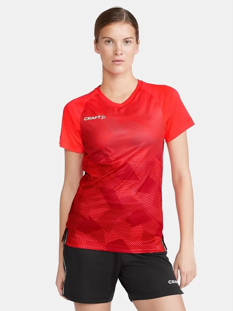 Craft Premier Fade Dames Shirt Korte Mouw - Rood - XL - afbeelding 4 van 6