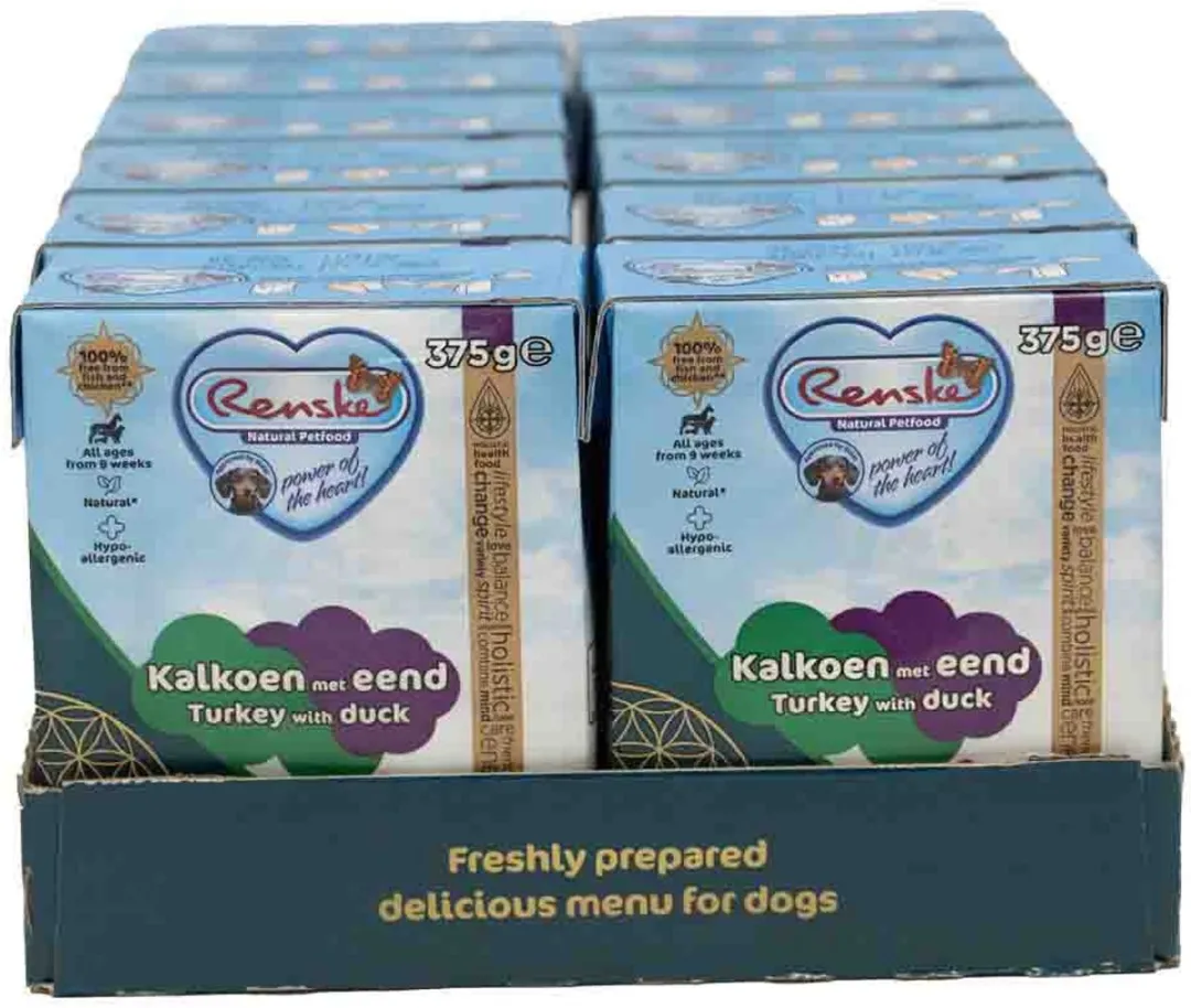Renske Vers Graanvrij Tetra Kalkoen met Eend 375g - 12 Stuks