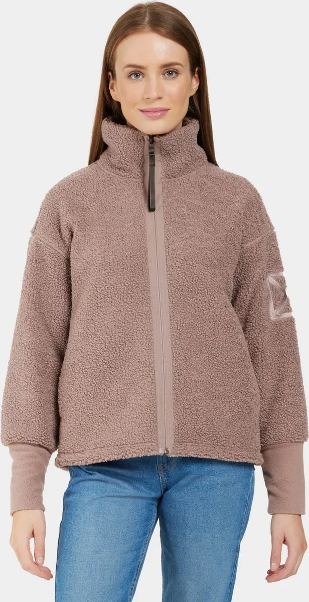 Didriksons Mella Full-Zip Dames Outdoorvest - Bark - afbeelding 4 van 6