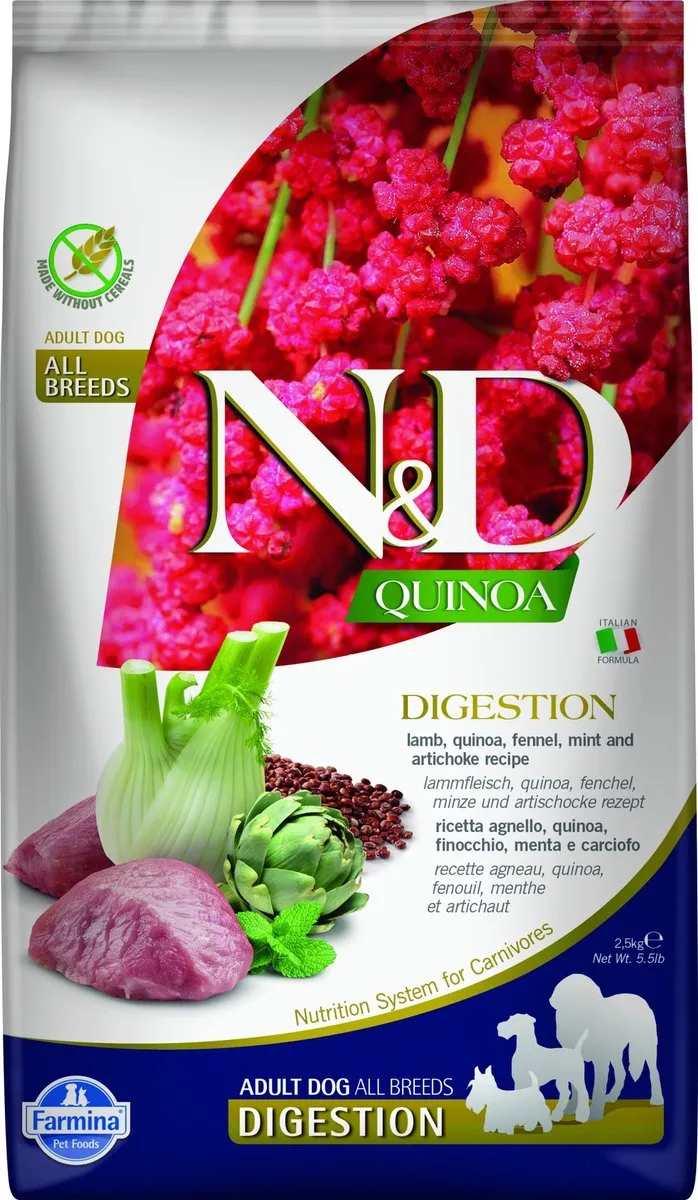 Farmina N&D Grain Free Quinoa Digestion Adult Lam 2,5 kg