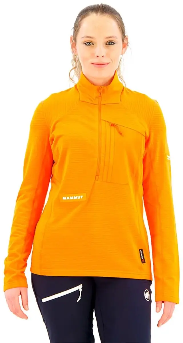 Mammut Eiger Nordwand Advanced Fl Sweatshirt Met Halve Rits Oranje M Vrouw