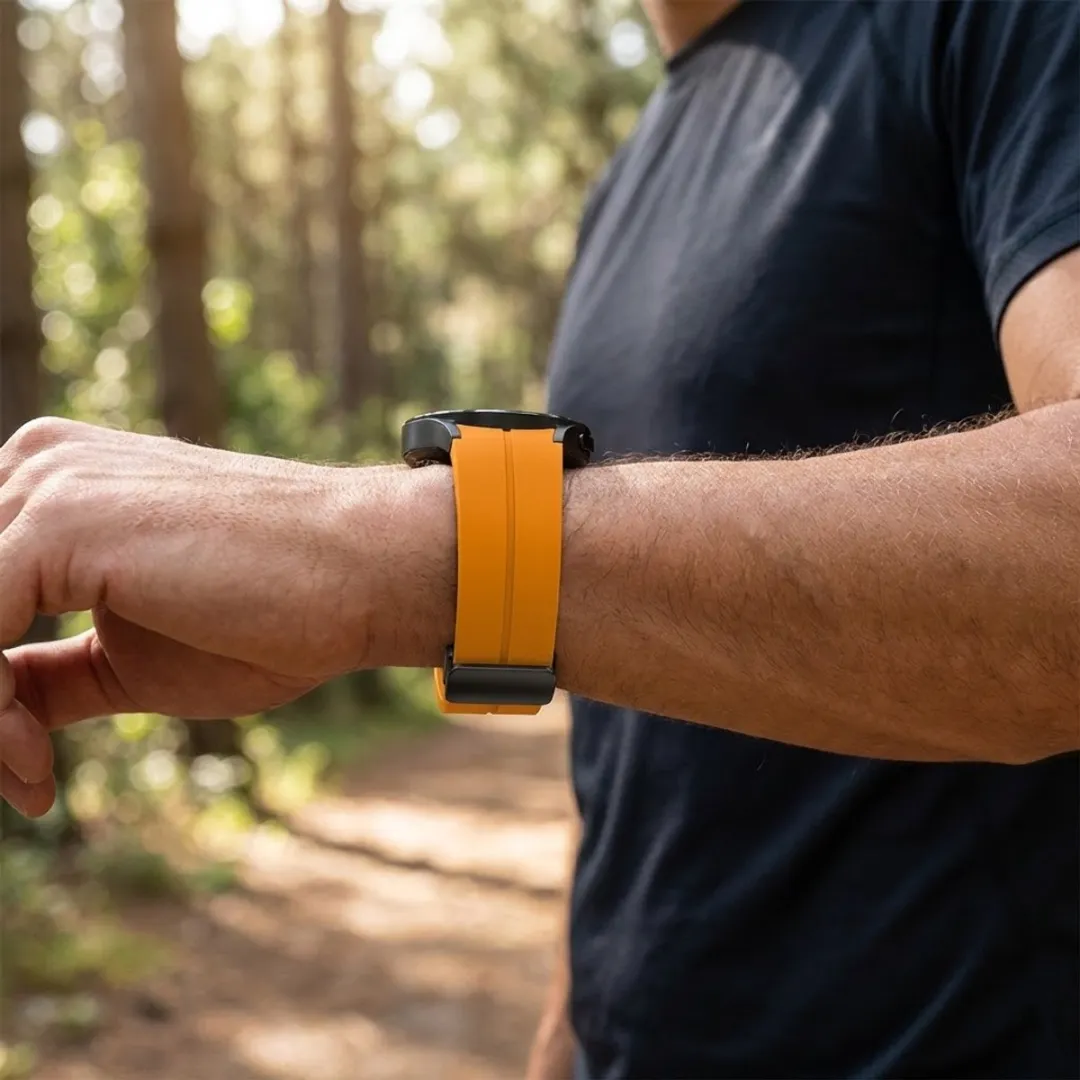 NUVEX Geel Siliconen Horlogebandje 20mm - Samsung Galaxy Watch