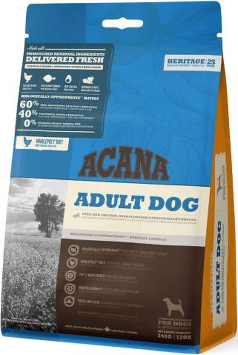 Acana Heritage Adult Kip & Kalkoen Hondenvoer 17kg - afbeelding 6 van 6