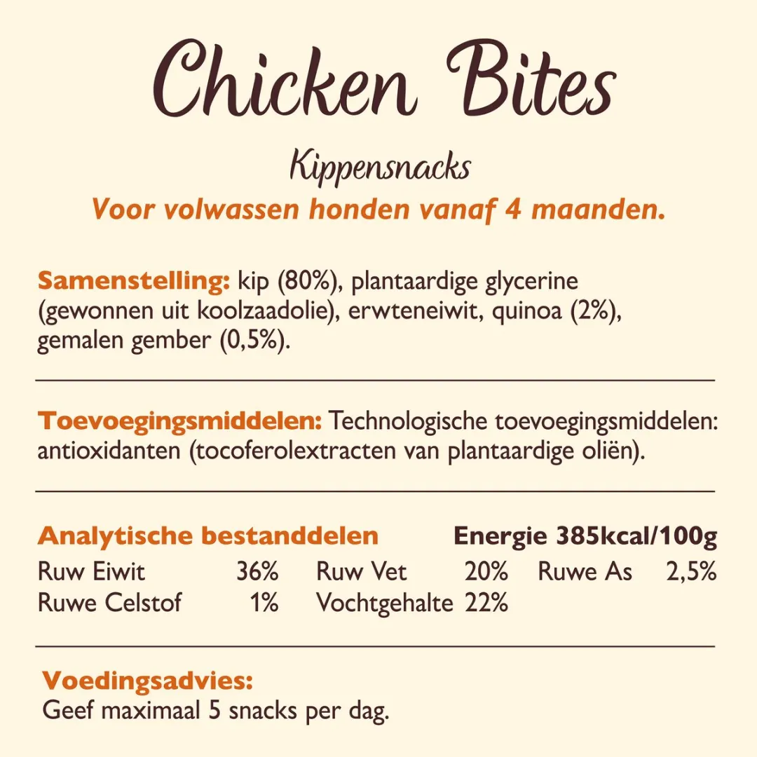 Lily's Kitchen Chomp-Away Kip Bites Hondensnacks - 8x70g - afbeelding 6 van 6