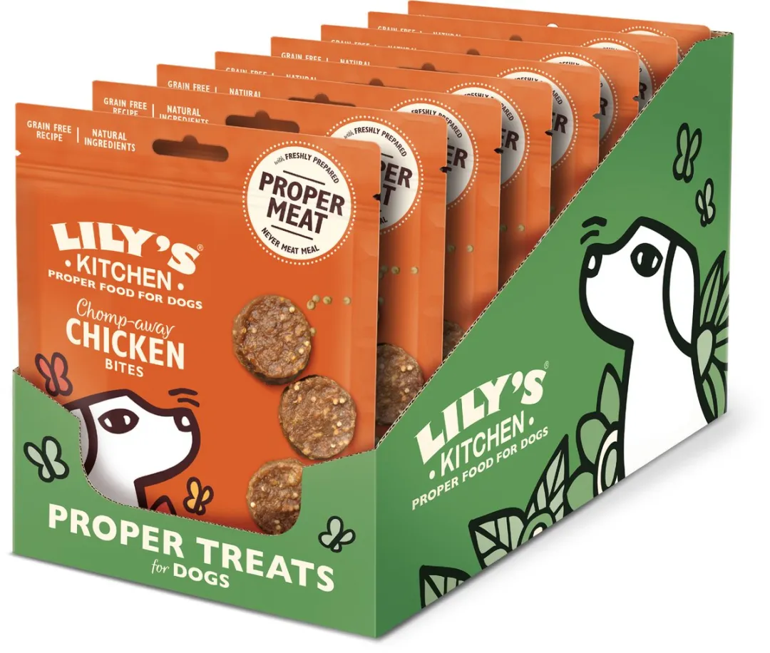 Lily's Kitchen Chomp-Away Kip Bites Hondensnacks - 8x70g