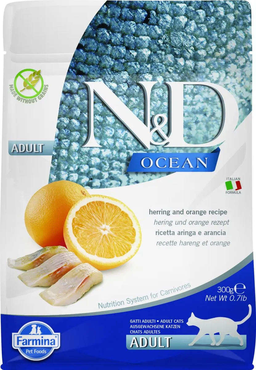 Farmina N&D Ocean Haring met Sinaasappel Kattenvoer 300g