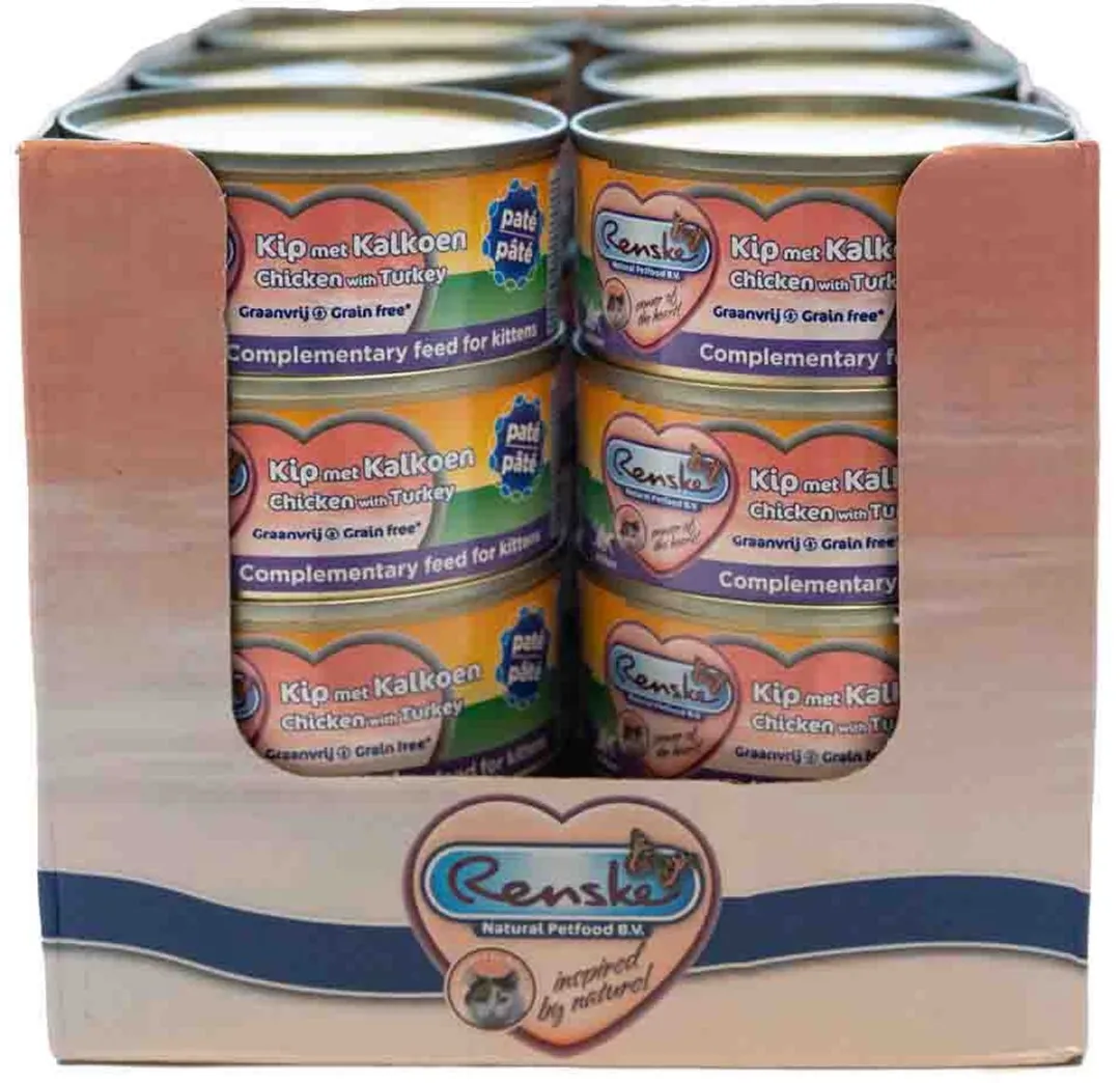 Renske Vers Kitten Paté Kip Met Kalkoen 70g - 24 Stuks