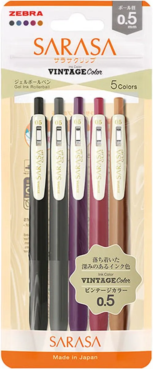 Zebra Sarasa Vintage B - 5 Stuks - Multi