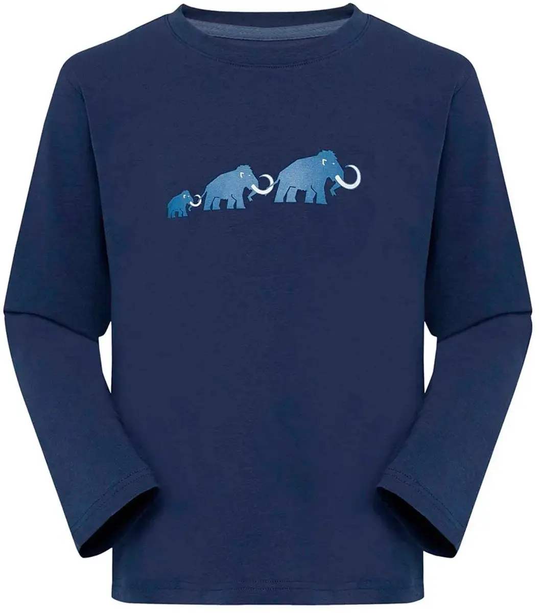 Mammut Core Logo T-shirt Met Lange Mouwen Blauw 116 cm Jongen
