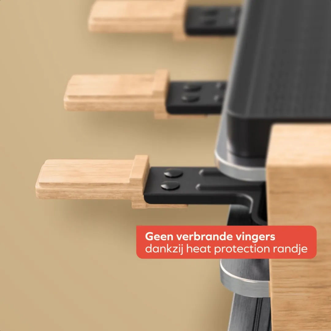 KitchenBrothers Gourmetstel KB1004189 - 950W - 8 Personen - Hout/Zwart