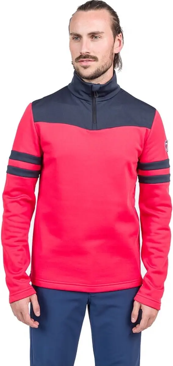 Rossignol Ski pulli + Rits Skipully heren Rood 2XL