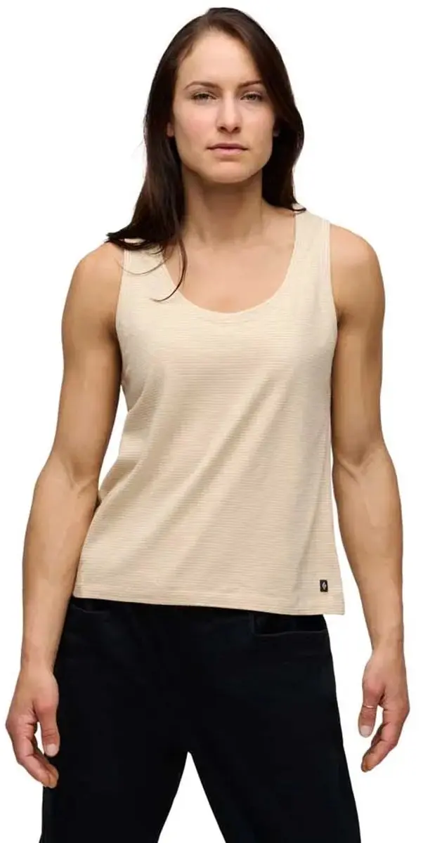 Black Diamond Stripe Mouwloos T-shirt Beige XS Vrouw