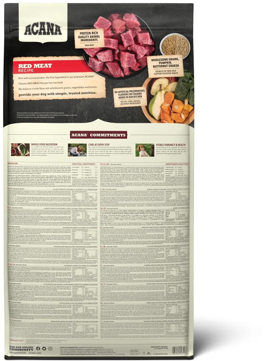 Acana Classics Red Hondenvoer Brokken 14.5kg - afbeelding 6 van 6
