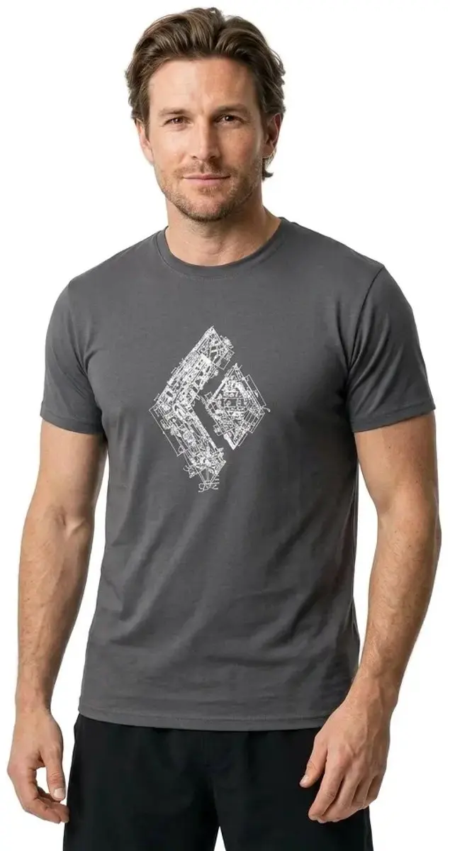 Black Diamond Engineered Diamond T-shirt - Donkergrijs - M - afbeelding 3 van 3