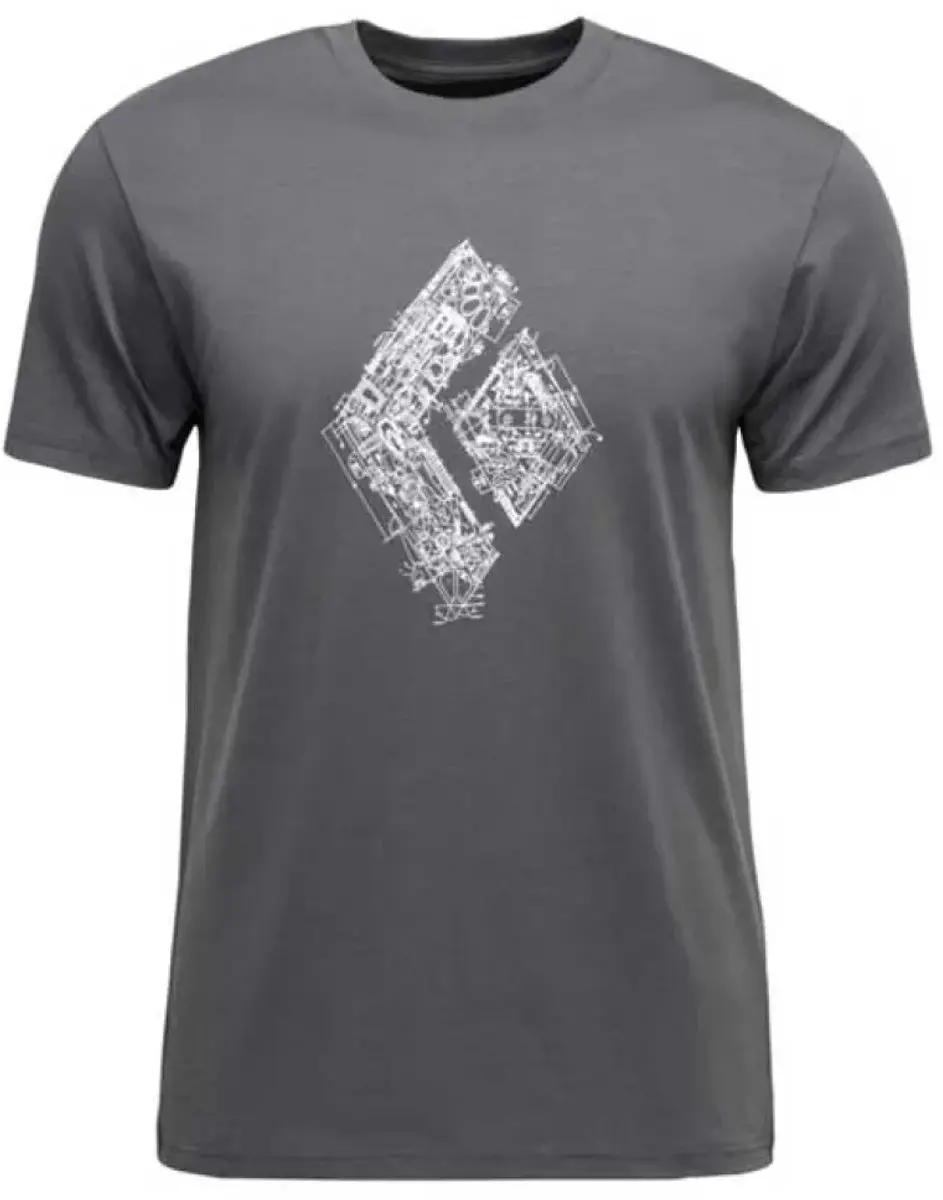 Black Diamond Engineered Diamond T-shirt - Donkergrijs - M - afbeelding 2 van 3